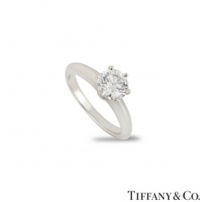 Tiffany & Co. Platinum Diamond Setting Ring 1.03ct G/VS2 XXX